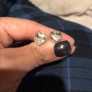 Juicy Couture Pave Gold Heart Studs